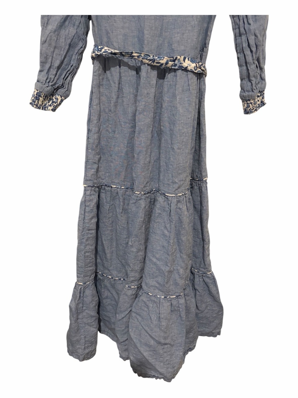 Boden Light Blue Floral-Trim Midi Dress - Picture 10 of 13